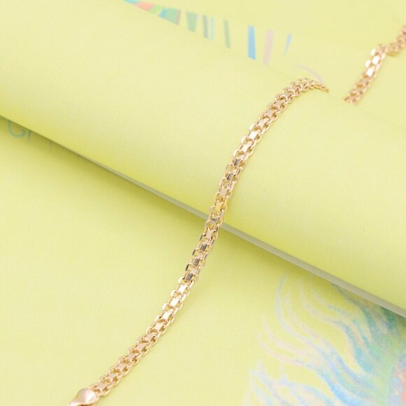 "Elegant Rose Gold Chain Bracelet in Glossy Link Design, XPBL1077 - Picture 7 of 13